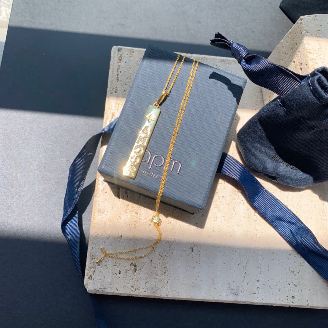 APM Monaco Amour Bar Pendant Necklace